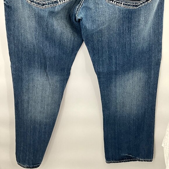 Rock 47 By Wrangler Blue Boot Cut Jeans 33x32 Mens Denim Pants - Picture 9 of 10